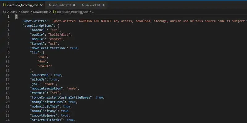 Generical code in Visual Studio Code